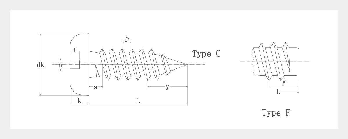 Metal Pan Head Screws-AYA Fasteners-2D